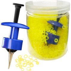 NewShot Pellet Bait Bander & 3000 Bands for Carp Coarse Fishing Bands - Ideal for Particle Baits