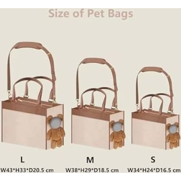 Hundetasche für Kleine Hunde,Convenient Pet Tote Tragetasche Hund Hundetragetasche Leichte, Hundetransportbox, Katzen Transporttasche für Unterwegs (43x33x20.5cm)