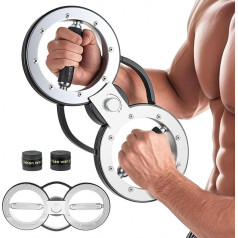 GYMAX Hand Trainer, Forearm Trainer, 5.4 kg, Burning Machine for Men and Women with Adjustable Resistance & 360 Degree Rotating Handle, Wrist & Shoulder Trainer for Home & Gym