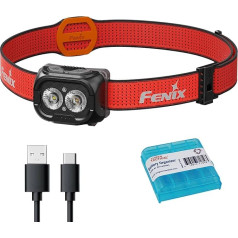 Fenix HL18R-T V2.0 800 Lumen Trail Running Headlamp, USB-C Rechargeable, White and Warm White Lights, Red Lights, Compatible with 3 x AAA Batteries, (Black)