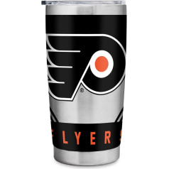 Rico Industries NHL Hockey Philadelphia Flyers Stainless Steel Mug with Lid 20 Ounce Ideal for Coffee, Tea, Water or Cocktails
