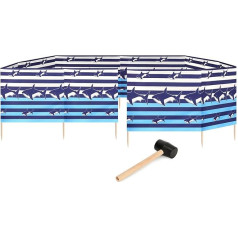 Garronda GAEX001 Beach Wind Protection Privacy Screen 15 m Long Plus Rubber Hammer