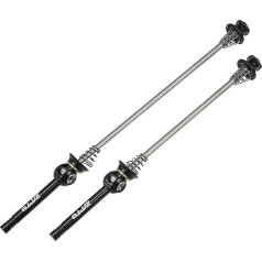 X AUTOHAUX 1 Pair Bicycle Quick Release Axles Skewers Levers Front Axle Wheel Block Hub 140mm 180mm Black for MTB Mountain Bike Road Bike