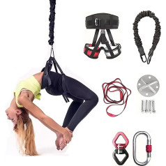 JMOUZHG 4D Bungee Fitness Harness Home Suspension Training Kit, unterstützt 50-100 kg Gewicht, für Flugtrainings und Tanz (An Entire Set)