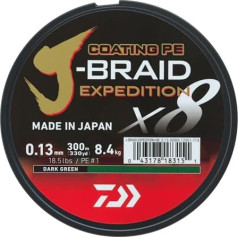 DAIWA J-Braid Expedition X8E 300m Dark Green/Dark Green Braided Fishing Line