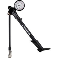 TOCYORIC Venzo Bike Bicycle 300 PSI High Pressure Dual Double Face with Gauge Fork Shock Rear Suspension Mini Air Pump for Mountain MTB Downhill Fork - No Air Loss Nozzle
