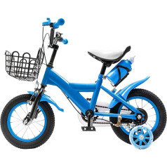 Children's Bicycle 12 Inch Bicycle Children's Bike with Stabilisers Storage Basket Chain Guard Non-Slip and Wear-resistant Tyres for Boys and Girls