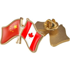Brosche Mit Kreuzflagge Von China Kanada Personalisierter Anstecknadel In Kristall-Flaggenform Mit Aufdruck Flaggenabzeichen Anstecknadeln Patriotische Schal Tasche Hut Zubehör Für Damen Herren