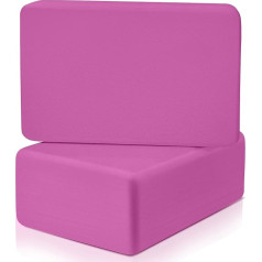 Yoga Blocks Set of 2, Yoga Bricks Supportive EVA Foam Soft Non-Slip Surface for Yoga, Pilates, Meditation - 2 Pack
