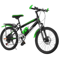 Generisch Kids Mountain Bike, 20 Inch 22 Inch 7 Speed MTB Unisex Girls Boys Junior Bicycle with Water Bottle, Dual Disc Brake Bike Bike Suspension Fork