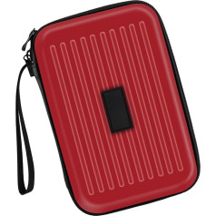 CAZSTYK Professioneller Dart-Organizer, weicher Stahl, für 6 Schutztaschen, Zubehörtasche, rot, Einheitsgröße