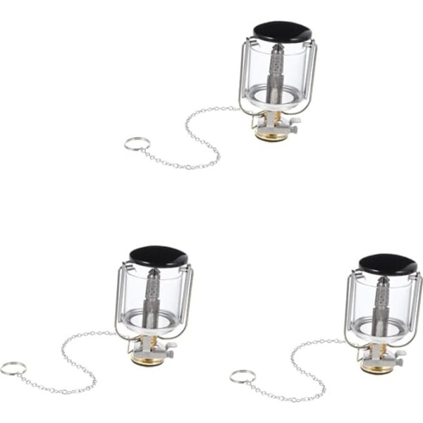 Toyvian 3 Sätze Gascampinglichter Campinglampe Gascamping -Laterne Camping-Propanlaterne wiederaufladbares Campinglicht Laterne Camping wiederaufladbar Camping-Gaslaterne Rostfreier Stahl