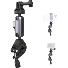 PGYTECH CapLock Bicycle Handlebar Mount Motorcycle Clamp Tube Mount for DJI OSMO 360/Action 5 Pro/4/3/Pocket 3, for GoPro 13/12/11, for Insta360 Ace Pro 2/X5/X4/ONERS with 1/4