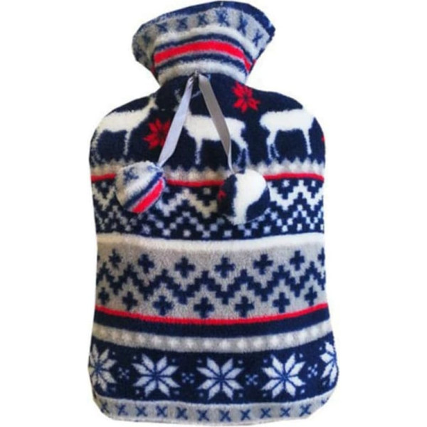 CTLH20 2000 ml Isolierbeutel Wärmflasche Dicke Wärmflasche Stricktasche Winter Warme Wassertasche Hand Füße Wärmflasche Abdeckung-02velvet 31x20cm