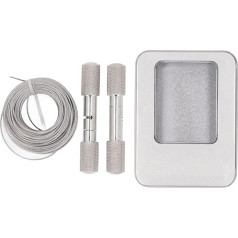 Xiuganpo 15m Hornkabelsäge, Edelstahldrahtsäge mit Griffen, Präzisions -Schneidwerkzeug für Kuhschafe, Tragbar und Langlebig, Beinhaltet Aufbewahrungsbox, Ideal für Farmen, Camping,