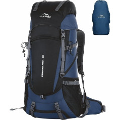 TRAWOC VENTURE PRO 65L Internal Frame Backpack for Trekking, Hiking, Front & Top Loading, Shoe Compartment HK011