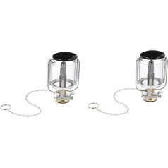Hemobllo 2 Sets Gas Lamp Gas Powered Light Gas Lantern Light for Outdoor Emergency Light Outdoor Camping Lamp Lamp with Storage Bag Camping Gas Light Stainless Steel