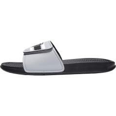 FOCO Men's NFL Team Logo Sport Legacy Stripe Slide Sandals, Black Legacy Stripe