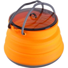 Camping-Wasserkocher, faltbare Silikon-Kaffeekanne, 1,5 l, großes Fassungsvermögen, offenes Feuer, kochendes Wasser, Kochgeschirr, Küchenhelfer für Wandern, Outdoor, Reisen, Picknick