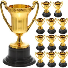 SWAYVES 15Pcsard Trophy, Plastic Mini Trophies Cup Winner Trophy Children's Rewards for Sports Tournaments Competitions Prize Wins