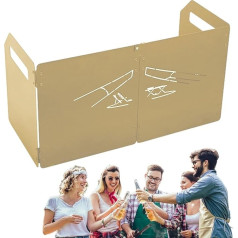 Windschutz für Outdoor-Kocher, Windschutz für Campingkocher,Faltbare Campingkocher-Windschutzscheibenplatte | Runde Kanten, Windschutz für Outdoor-Brenner zum Kochen, Camping, Wandern, Picknick
