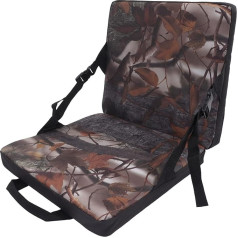 Ultra Comfort Folding Cushion with Thick Sponge and Storage Bag for Outdoor Activities - Portable Foldable Chair Cushion with Handle for Travel, Hiking, Camping, 600D Oxford