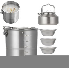 Camping Kochgeschirr Sets - Camping Kochgeschirr Set,Familientaugliches Zubehör Für Outdoor Abenteuer Camping Wandern Picknick