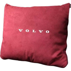 FANSHIDAN 2in1 Auto Kissen Decke für Volvo V40 Cross Country 2016 2017 2018 2019, 2-in-1-Kissenbezug, 2in1 Kuscheldecke Travel, Flauschig Weiches Reisekissen Umwandelbar Zur Reisedecke,Red