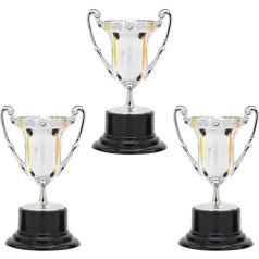 SWAYVES 3X Minitrophäen Siegertrophäen Mini-Trophäenpokale Für Sport/Sier