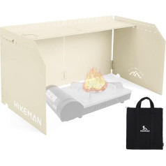 Campingkocher-Windschutzscheibe, zusammenklappbar, mit Aufbewahrungstasche, für Outdoor-Kochen, Camping, Wandern und Picknicks, langlebig und tragbar