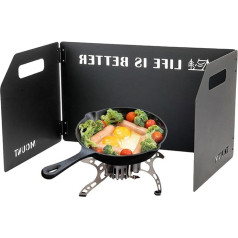 Facynde Outdoor Folding Stove Windshield | Triple Foldable Burner Windshield, Portable Camping Stove Protector with Carry Bag | Travel Camping Windshield, Burn Protection
