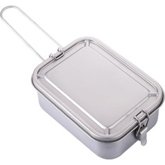 Fahoujs 1200 Tragbare Picknicks Bentos Box Metalllegierung Bentos Container Camping Rechteck Lunchbox Outdoor Kochgeschirr