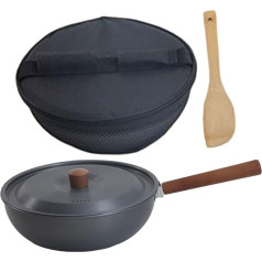 BESPORTBLE 1 Set Camping Pan Wok Food Funnel Fried Egg Pan Picnic Cookware Cooking Utensils Fried Egg Pot Camping Pan Practical Soup Pot Black Aluminium Alloy