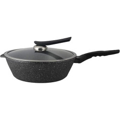 WOTZOV Frying Pan Household Deep Frying Pan Uncoated Wok Induction Cooker Open Fire for Sautéing Vegetable Steaks