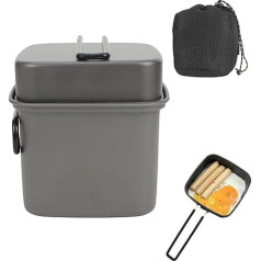 Dtaigou Camp Cookware, Camping Pot - Aluminium Non-Stick Cooking and Camping Pots for Outdoor Use, Multifunctional Camp Cooking Utensils Set, Lightweight Camping Equipment for Camping, Cycling