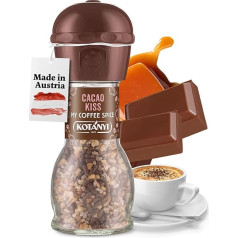KOTÁNYI Cacao Kiss Coffee Topping - With Chocolate Crocant, Ground Cinnamon & Vanilla - Suitable as a Topping for Coffee, Iced Coffee & Desserts - Includes Spice Mill with Adjustable Grinding Levels