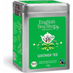 ETS - Organic Green Tea | Fairtrade Loose Green Tea from Ceylon | Sustainably Grown & Hand-Harvested | Refreshingly Lovely Aromatic - 100 g Tin