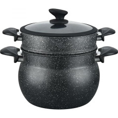 Cheffinger 3-Piece Couscous Pot 8 L Steamer Kuskus Diameter 24 cm