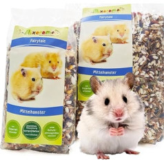 Mixerama Medium hamster Fairytale - species-appropriate hamster food for gold hamsters, teddy hamsters, middle hamsters without pellets, small animal food, complete food