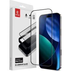 Crong 3D bruņu stikls - iphone 17 pro max rūdīts stikls + uzstādīšanas rāmis