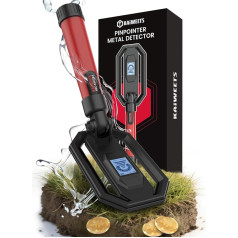 KAIWEETS Metal Detector Foldable - Rechargeable, IP68 Waterproof, All-Metal & DISC Mode, LCD Display, with Base Plate & Carry Handle, for Coins, Jewellery, Relics, Treasure Hunting