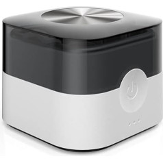 flow-med u-sonic 3 Ultrasonic Cleaning Device, Ultrasonic Hearing Aids, Ear Tips, Hearing Protection and Ear Molds, Integrated Rechargeable Battery, 360° Cleaning, 125 ml Stainless Steel Container