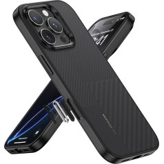 BENKS Montage ArmorPro for iPhone 16 Pro Case [Camera Control], Military Protection Case Magnetic Mobile Phone Case Shockproof Scratch-Resistant Compatible with MagSafe, Made of Certified Kevlar