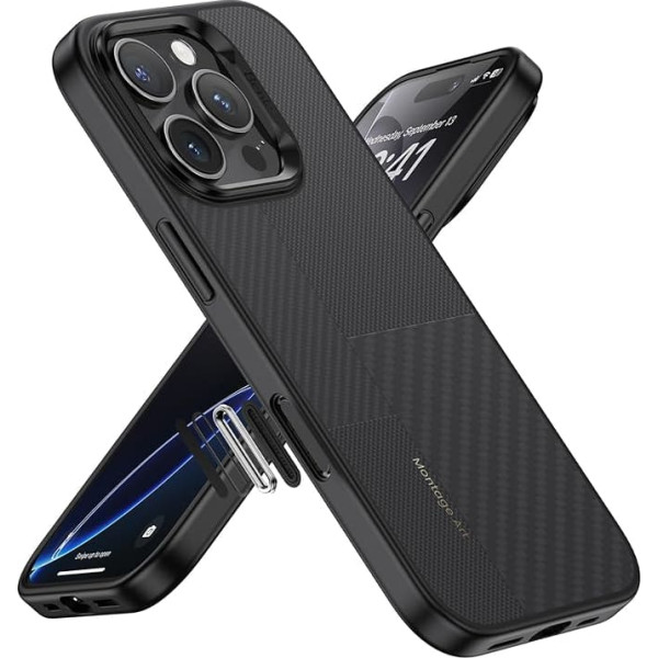 BENKS Montage ArmorPro for iPhone 16 Pro Case [Camera Control], Military Protection Case Magnetic Mobile Phone Case Shockproof Scratch-Resistant Compatible with MagSafe, Made of Certified Kevlar