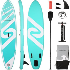 Stand Up Paddling Board SUP Board Inflatable Stand-Up Paddle Board with Complete Premium Accessories 305 x 76 x 15 cm for Teenagers and Adults Have Fun in Oceans, Lakes and Rivers