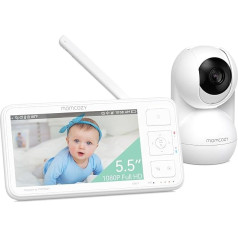 momcozy BM03 Video Baby Monitor, 5.5 Inch 1080P FHD Baby Monitor with Camera without WiFi, Infrared Night Vision, VOX, 2-Way Audio, 500 m Range, Local Recording and Rewinding