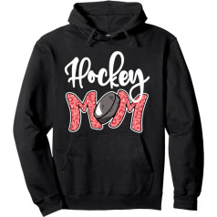Hockey Mom, Leopard Ice Hockey Mama, Mothers Day Hockey Mom Pullover Hoodie