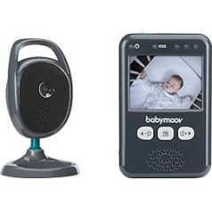 Babymoov Caméra Essential Baby Monitor Ecran 2.4 Inch Portée de 250 m & Kit Mural Inclus, Mode VOX