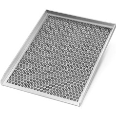 onlyfire Stainless Steel Plancha with Honeycomb Structure, Universal Grill Plate, Gas Grill, Non-Stick Coating, Grill Plancha for Gas Grill, Charcoal Grill and Gas Hob, 4 mm Thick BBQ Grill Plates