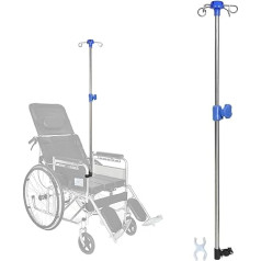 IV Poland Stand for Wheelchair & Walker Rack Hanger Supply - Height Adjustment from 35 Inches to 59 Inches Portable